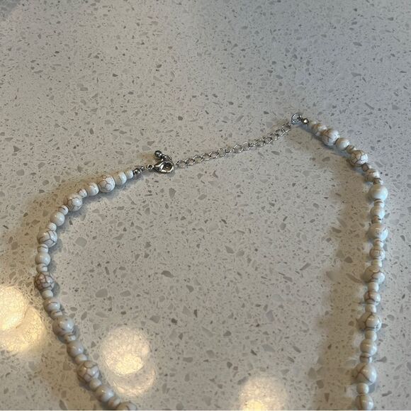 Boho Heart Beaded Necklace & Matching Heart Shaped Earrings, Fashion Jewelry Set - Picture 10 of 13